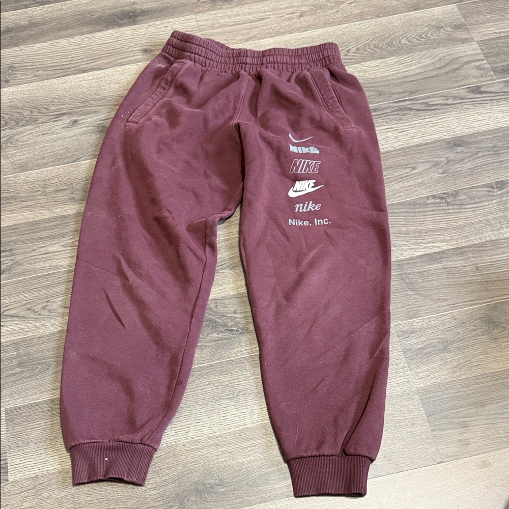 Nike Kids Burgundy Sweatpants